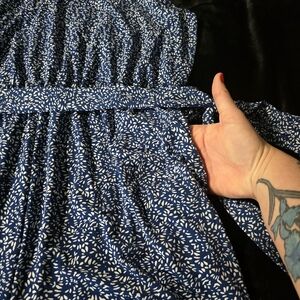 Blue jumpsuit with pockets